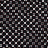 Cotton Voile - Black and Orange Geometric Lattice