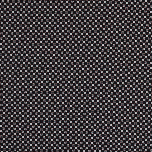 Cotton Voile - Black and Orange Geometric Lattice