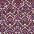 Magenta Haze, Orange and Gray Damask Stretch Cotton Poplin