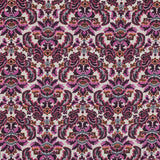 Magenta Haze, Orange and Gray Damask Stretch Cotton Poplin