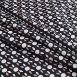 Black and Beige Geometric Cotton Sateen