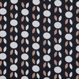 Black and Beige Geometric Cotton Sateen