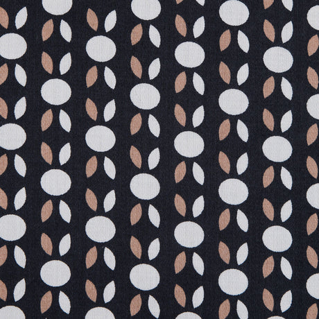 Black and Beige Geometric Cotton Sateen