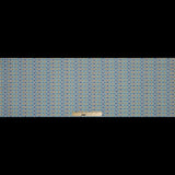 Blue and Yellow Geometric Stretch Cotton Sateen