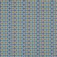 Blue and Yellow Geometric Stretch Cotton Sateen