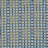 Blue and Yellow Geometric Stretch Cotton Sateen