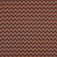 Orange and Navy Geometric Stretch Cotton Sateen