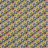 Yellow. Blue and Red Printed Stretch Cotton Sateen