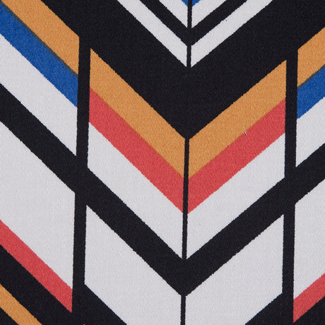 Yellow, Red and Blue Chevron Stretch Cotton Sateen
