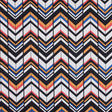 Yellow, Red and Blue Chevron Stretch Cotton Sateen