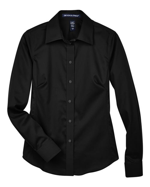Devon & Jones Women's Crown Collection Solid Stretch Twill Dress Shirt