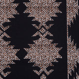 Black and Brown Geometric Stretch Cotton Twill