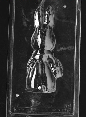 3D Jumbo Girl Bunny Basket Chocolate Mold - Back - LPE305B