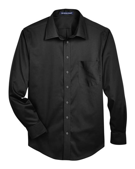 Devon & Jones Men's Tall Crown Collection Solid Stretch Twill Dress Shirt