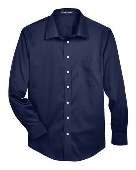 Devon & Jones Men's Tall Crown Collection Solid Stretch Twill Dress Shirt