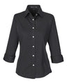Devon & Jones Women's Perfect Fit Three-Quarter Sleeve Stretch Poplin Dress Shirt