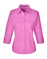 Devon & Jones Women's Perfect Fit Three-Quarter Sleeve Stretch Poplin Dress Shirt