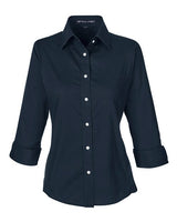 Devon & Jones Women's Perfect Fit Three-Quarter Sleeve Stretch Poplin Dress Shirt