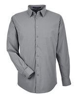Devon & Jones Men's CrownLux Performance Tonal Mini Check Woven Dress Shirt