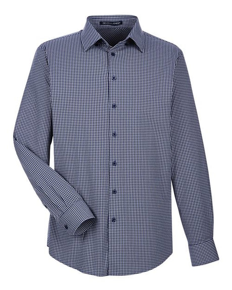 Devon & Jones Men's CrownLux Performance Tonal Mini Check Woven Dress Shirt