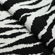 Zebra Polyester Spandex Fabric - Black And White Zebra Print, 58/60" Width (1 Yard)