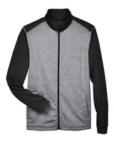 Devon & Jones Men's Newbury Colorblock Mélange Fleece Full-Zip Jacket