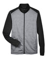 Devon & Jones Men's Newbury Colorblock Mélange Fleece Full-Zip Jacket
