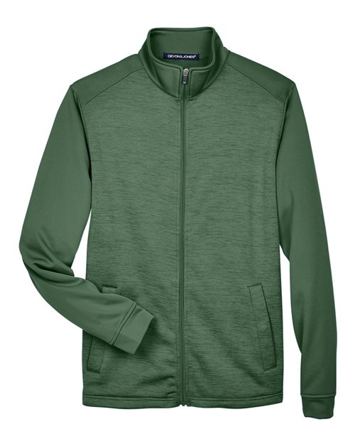 Devon & Jones Men's Newbury Colorblock Mélange Fleece Full-Zip Jacket