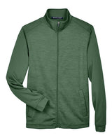Devon & Jones Men's Newbury Colorblock Mélange Fleece Full-Zip Jacket