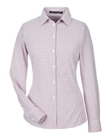 Devon & Jones Women's CrownLux Performance Micro Windowpane Woven Dress Shirt