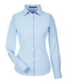 Devon & Jones Women's CrownLux Performance Micro Windowpane Woven Dress Shirt