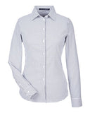 Devon & Jones Women's CrownLux Performance Micro Windowpane Woven Dress Shirt