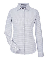 Devon & Jones Women's CrownLux Performance Micro Windowpane Woven Dress Shirt