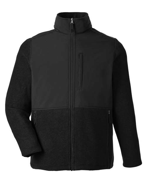 CORE365 Mens Journey Summit Hybrid Full-Zip Fleece Jacket comfortable thermal hybrid jacket