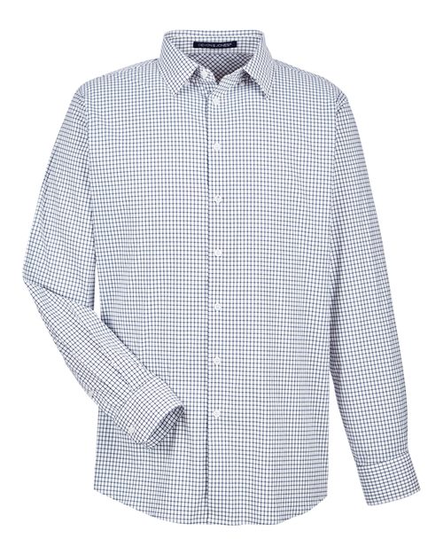 Men's CrownLux Performance Micro Windowpane Woven Dress Shirt