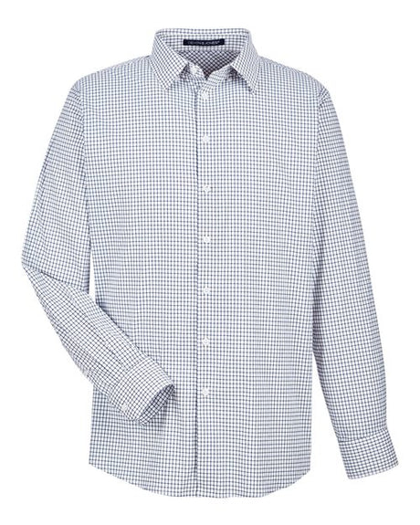Men's CrownLux Performance Micro Windowpane Woven Dress Shirt