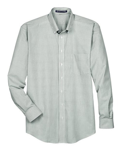 Devon & Jones Men's Crown Collection Banker Stripe Woven Dress Shirt