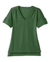 Devon & Jones Women's CrownLux Performance Plaited Rolled Sleeve Shirt