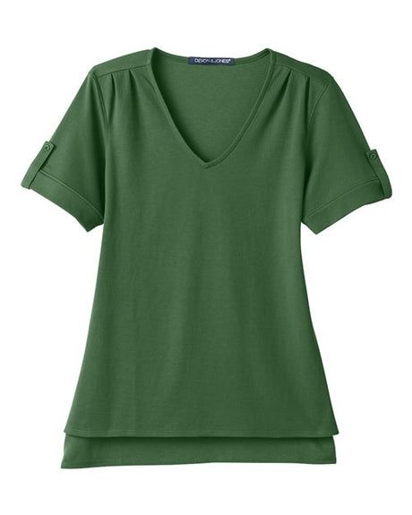 Devon & Jones Women's CrownLux Performance Plaited Rolled Sleeve Shirt