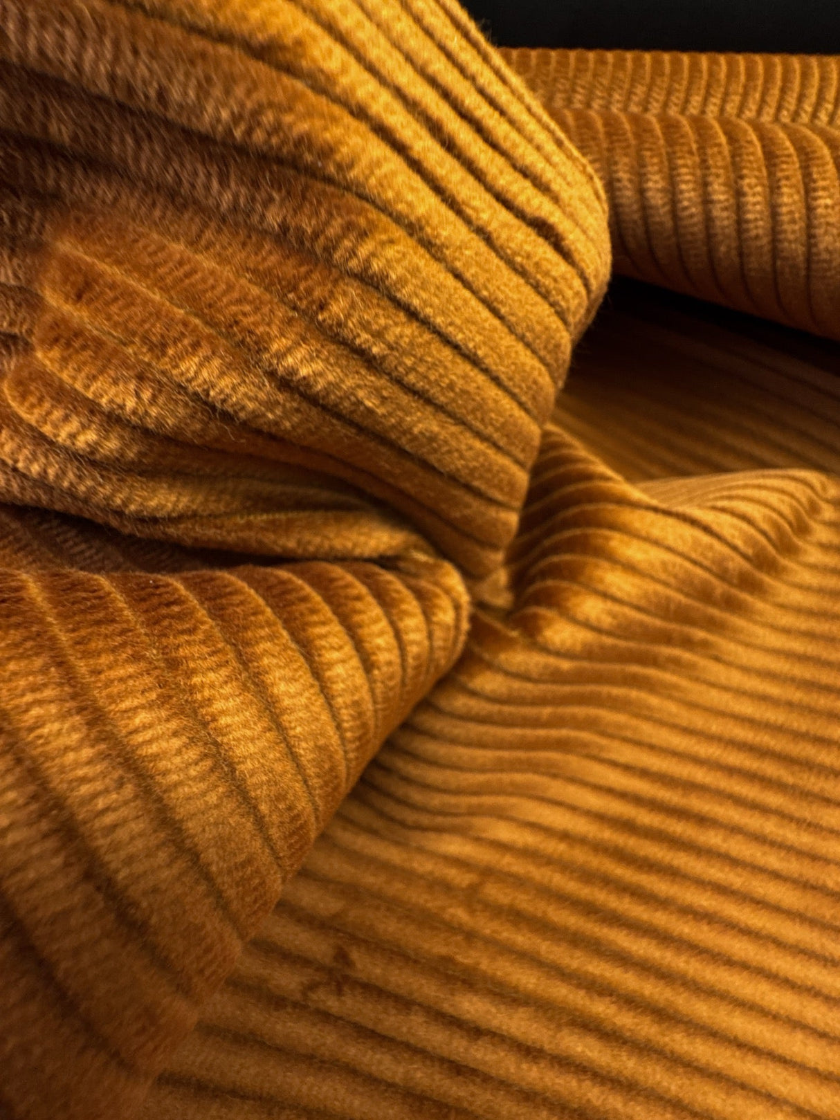 Cotton Corduroy Brown Ribbed