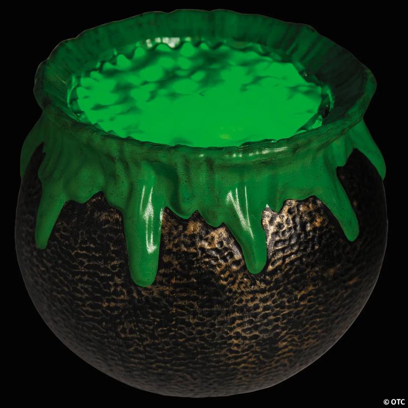 11 1/2" Light-Up & Sound Bubbling Over Cauldron Halloween Decoration