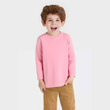 RADYAN® Toddler Cotton Jersey Long Sleeve Crewneck T-shirt - 3311