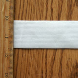 Braided Elastic Trim 1.5" Wide White