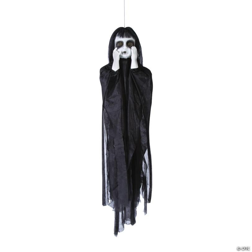 11 3/4" x 43 1/4" Hanging Spooky Undead Girl Halloween Decoration