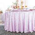Round Velvet Tablecloth 132 Inch Lavender
