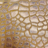 Velvet Hologram Embossed Giraffe Print Fabric