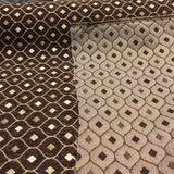 Mercedes Brown Chenille Upholstery Fabric - Damask Pattern, Brown, 56" Width (1 Yard)