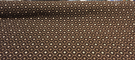 Mercedes Brown Chenille Upholstery Fabric - Damask Pattern, Brown, 56" Width (1 Yard)