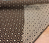 Mercedes Brown Chenille Upholstery Fabric - Damask Pattern, Brown, 56" Width (1 Yard)