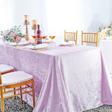 Crushed Velvet Rectangular Tablecloth 90x156 Lavender